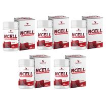 Kit 5x NCELL Psyllium, Espirulina, Café Verde, LCarnitina, Laranja Moro e Cromo 60 Caps Tuttiflora