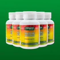 Kit 5x Óleo de Avestruz em Cápsulas 60cps Ômega 3, 6, 7 e 9 -