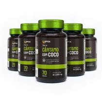 Kit 5X Óleo De Cártamo + Coco (1 G) - 70 Cápsulas - Omix