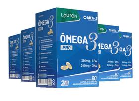 Kit 5x Ômega 3 Pro meg3 900mg 60 cápsulas Lauton Kit 5x Ômega 3 Pro meg3 900mg 60 cápsulas Lauton