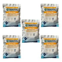 Kit 5x Pastilha Tablete De Cloro Para Piscinas Sibrape 200g