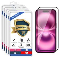 Kit 5x Película Vidro 3d Para iPhone 16 16 Plus 16 Pro Max