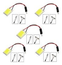 Kit 5x Placa Super Led Cob Torpedo Carro 12v Teto Porta Mala