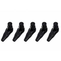 Kit 5x Plug XLR Fêmea TCD XLR3FP-B 3 Pinos em L Preto Kit 5x Plug XLR Fêmea TCD XLR3FP-B 3 Pinos em L Preto