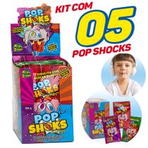 Kit 5x Pop Shock Em Pirulito Kids Zone Com Açucar Explosivo