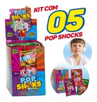 Kit 5x Pop Shocks Em Pirulito Kids Zone Com Açúcar Explosivo
