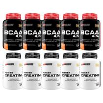 Kit 5X Power Creatina 100G+ 5X Bcaa 100G Tangerina