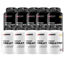 KIT 5x Power Glutamine 100g + 5x Power Creatine 100g - BodyBuilders