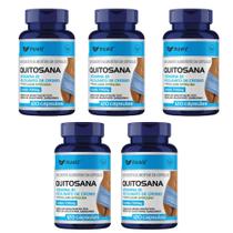 Kit 5x Quitosana Psyllium + Spirulina 5x120 Cápsulas Muwiz Sabor:Sem sabor