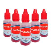Kit 5x Reagente Medição Teste PH - Vermelho de Fenol