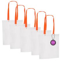 Kit 5x Sacola Ecobag em TNT Premium 33x39cm Termo Selado Sisco TopGet