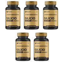 Kit 5x Silício Orgânico 490mg 5x60 Cáps Muwiz Sabor:Sem sabor