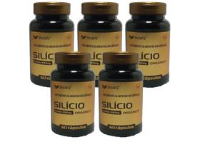 kit 5x Silício Orgânico 490mg / 60 cápsulas