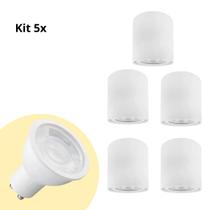 Kit 5x Spot Sobrepor Branco 2290 Direcionável Redondo + Lâmpada