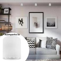 Kit 5x Spot Sobrepor Branco 2290 Direcionável Redondo
