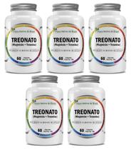 Kit 5x Suplemento Alimentar Magnésio Treonato 600mg 60 cápsulas Flora Nativa
