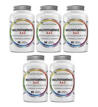 Kit 5x Suplemento Multivitamínico AZ Caps 60 cápsulas Flora Nativa Kit 5x Suplemento Multivitamínico AZ Caps 60 cápsulas Flora Nativa