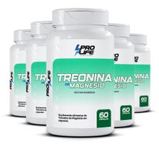 Kit 5x Suplemento Treonina de Magnésio 60 cápsulas PRO LIFE