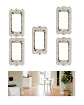 Kit 5x Suporte 4X2 P.Placa Cega,1,2 3 mod Thesi Bticino M5S Kit 5x Suporte 4X2 P.Placa Cega,1,2 3 mod Thesi Bticino M5S