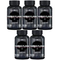 Kit 5X Thermo Flame Hardcore Termogênico - 120 Tablets - Black Skull