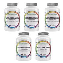 Kit 5x Vitamina B12 Metilcobalamina 414% IDR 5x60 cps Flora