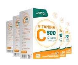 Kit 5x Vitamina C Zinco Quelato 60 comprimidos Lauton
