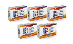 Kit 5x Vitamina D3 K2 2000ui 30 cápsulas Flora Nativa do Brasil