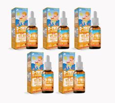 Kit 5x Vitamina Infantil Kids D-trix (Vitamina D3) (30ml) - Flora Nativa Kit 5x Vitamina Infantil Kids D-trix (Vitamina D3) (30ml) - Flora Nativa