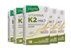 Kit 5x Vitamina K2 Mk7 Menaquinona 149mcg 60 cápsulas Lauton