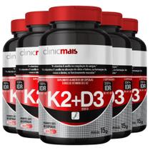 KIT 5X Vitamina k2 + Vitamina D3 30 cápsulas - Clinicmais KIT 5X Vitamina k2 + Vitamina D3 30 cápsulas - Clinicmais