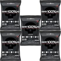 Kit 5X Whey 100% HD - 900g Refil Cookies And Cream - Black Skull Kit 5X Whey 100% HD - 900g Refil Cookies And Cream - Black Skull