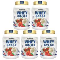 Kit 5X Whey Grego - 900g Morango com Chantilly - Nutrata Kit 5X Whey Grego - 900g Morango com Chantilly - Nutrata