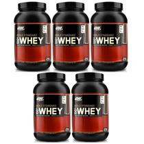 Kit 5X Whey Protein 100% Gold Standard - 907g Double Rich Chocolate - Optimum Nutrition Kit 5X Whey Protein 100% Gold Standard - 907g Double Rich Chocolate - Optimum Nutrition