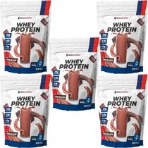 Kit 5X Whey Protein - 900g Refil Chocolate - NewNutrition Kit 5X Whey Protein - 900g Refil Chocolate - NewNutrition