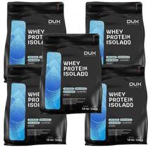 Kit 5X Whey Protein Isolado - 1800g Refil Chocolate - Dux Nutrition