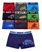 Kit 6/10/12 Cuecas Boxer Infantil Juvenil Criança Microfibra 6-14 Confortável Premium