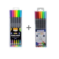 Kit 6/12/16/18/24 Canetas Coloridas Ponta Fina Fineliner BRW 0.4mm Kit 6/12/16/18/24 Canetas Coloridas Ponta Fina Fineliner BRW 0.4mm