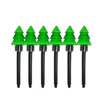 Kit 6-18 Balizador Solar Árvore de Natal Granfei 30cm Decoração Quintal Jardim Iluminação Soutimes