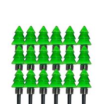 Kit 6-18 Balizador Solar Árvore de Natal Granfei 30cm Decoração Quintal Jardim Iluminação Soutimes