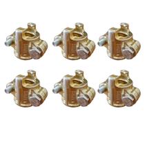 Kit 6 Abraçadeira Latão Bipartida Lava Auto Alta Pressão 1/2