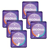 Kit 6 Absorventes Modess Malha Suave sem Abas 8un cada