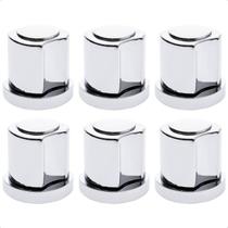 Kit 6 Acabamento De Registro Chuveiro Banheiro Padrão Deca C-40 Cromado 1/2 3/4 e 1 Pressão Gaveta