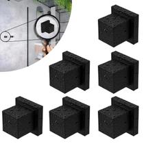 Kit 6 Acabamentos Registro Deca Quadrado Preto Fosco Banheiro Cozinha Casa e Exteriores 100% Metal Kit 6 Acabamentos Registro Deca Quadrado Preto Fosco Banheiro Cozinha Casa e Exteriores 100% Metal
