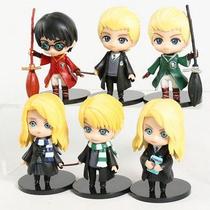 Kit 6 action figures qposket harry potter luna draco