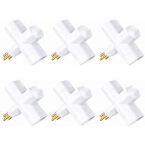 Kit 6 Adaptador de Tomada Tipo T Benjamim 2P+T 10A MarGirius