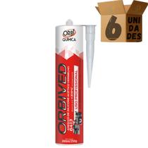 Kit 6 Adesivo De Silicone Acético Alta Temperatura Orbived 250g