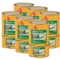Kit 6 Adesivo Estrutural Cola Ferro Concreto Chumbador Compound Sikadur 32 1kg Capitão Contém
