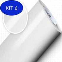 Kit 6 Adesivo Para Envelopamento De Móveis Branco 1x0,50M
