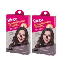 Kit 6 Adesivo Preto para Remoção de Cravos Oleosidade Nariz Ricca 2cx