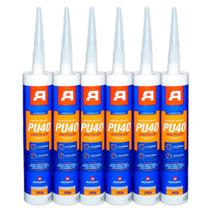 Kit 6 Adesivo Selante PU 40 Cinza AutoFix 360G